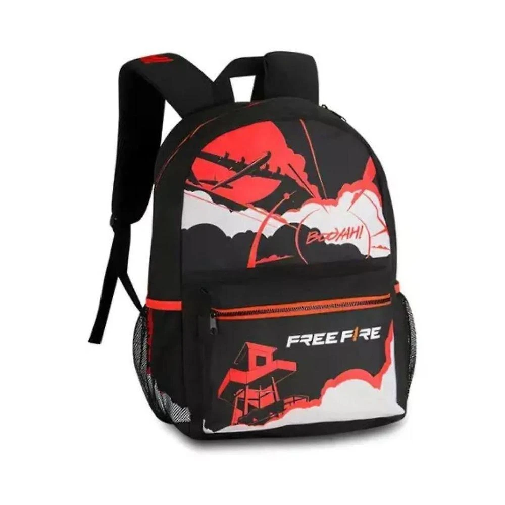 Mochila de Costas Clio Style Free Fire FR2487 Poliéster Vermelho