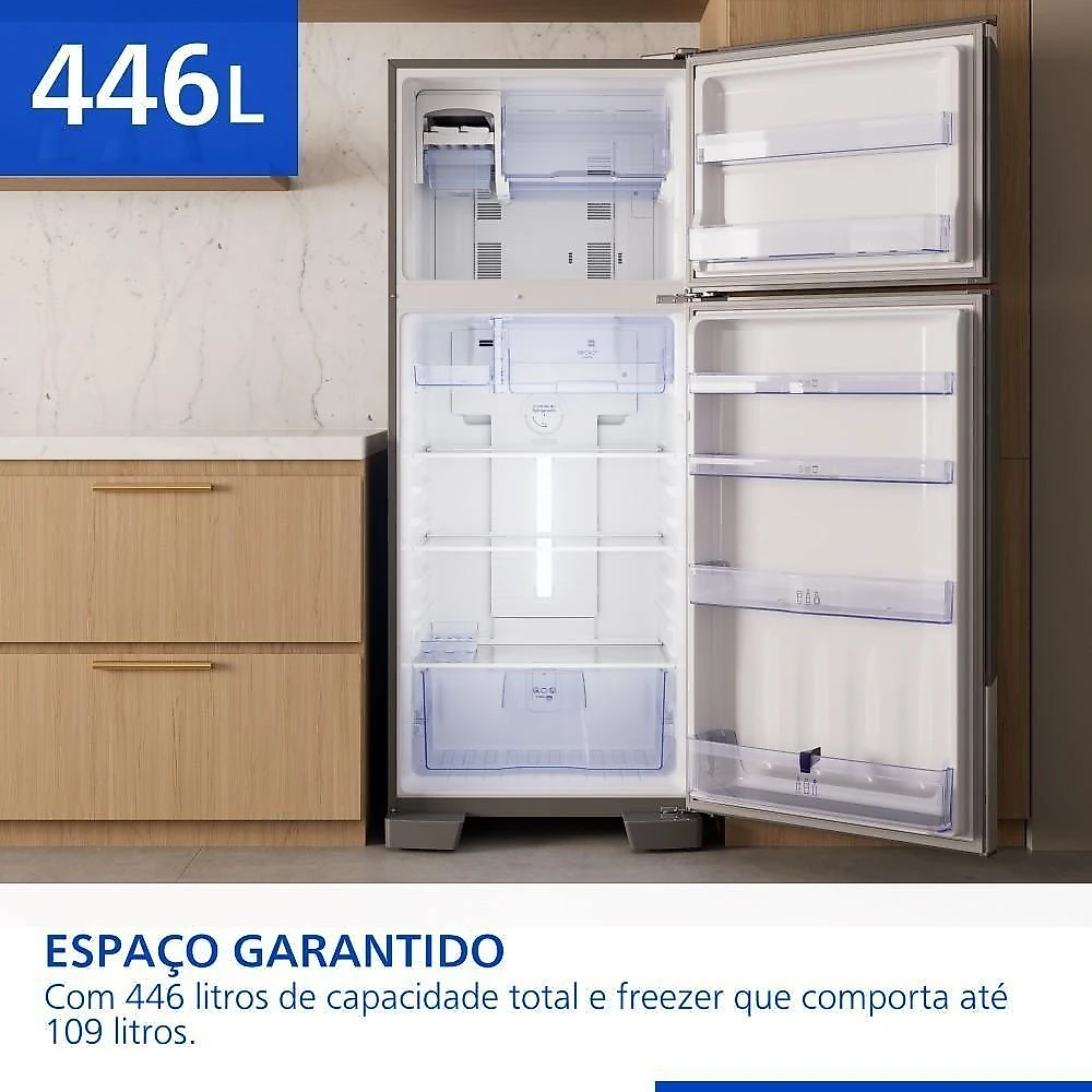 Geladeira Panasonic Duplex Frost Free Inverter 446L NR-BT58PV3X Aço Escovado 110V