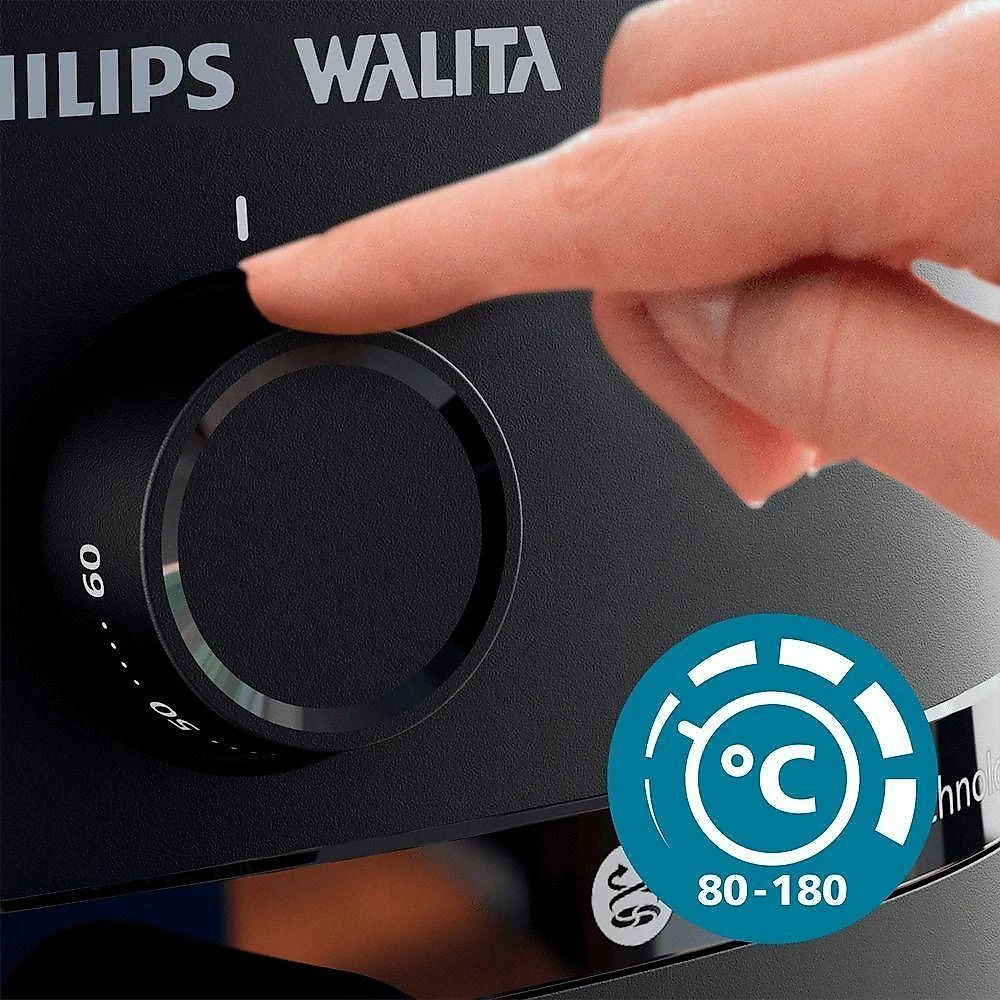 Fritadeira air fryer serie 1000 xl philips walita 6,2l preta na130 1700w 127v