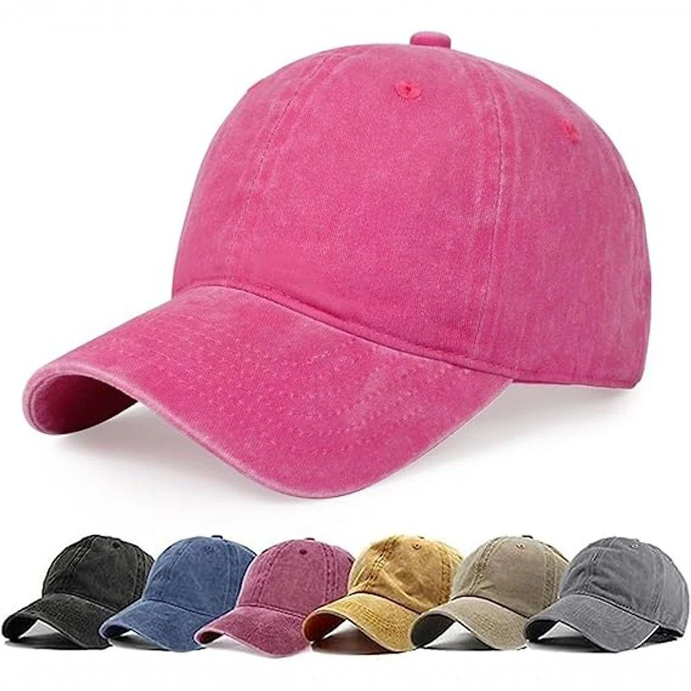 Boné Aba Curva Sarja Vintage Estonado Tamanho Único Pink Unissex