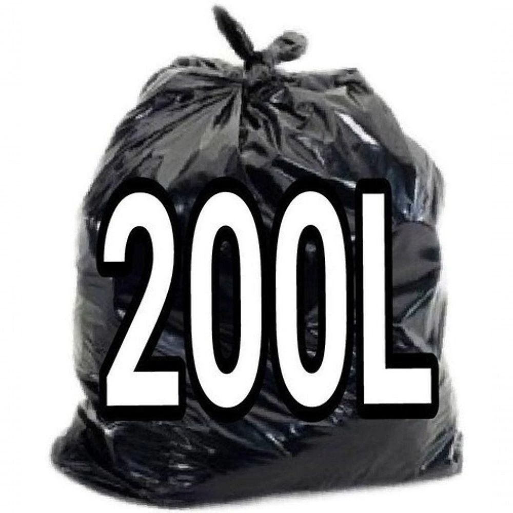 Saco para Lixo Saco de Lixo 200 Litros Preto Reforçado 90x110cm 100 Unidades Higipack