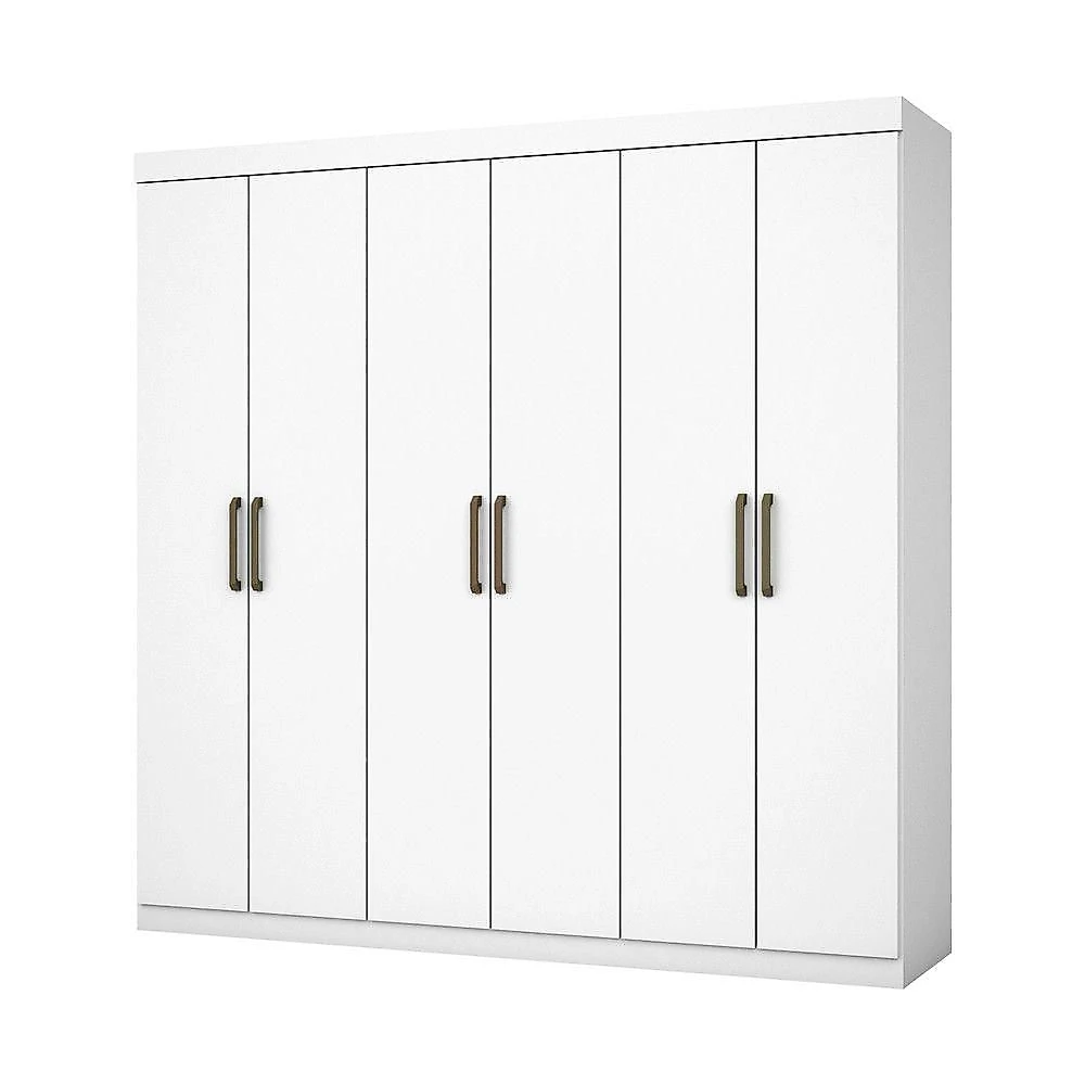 Guarda Roupa Infantil Iona 6 Portas Branco
