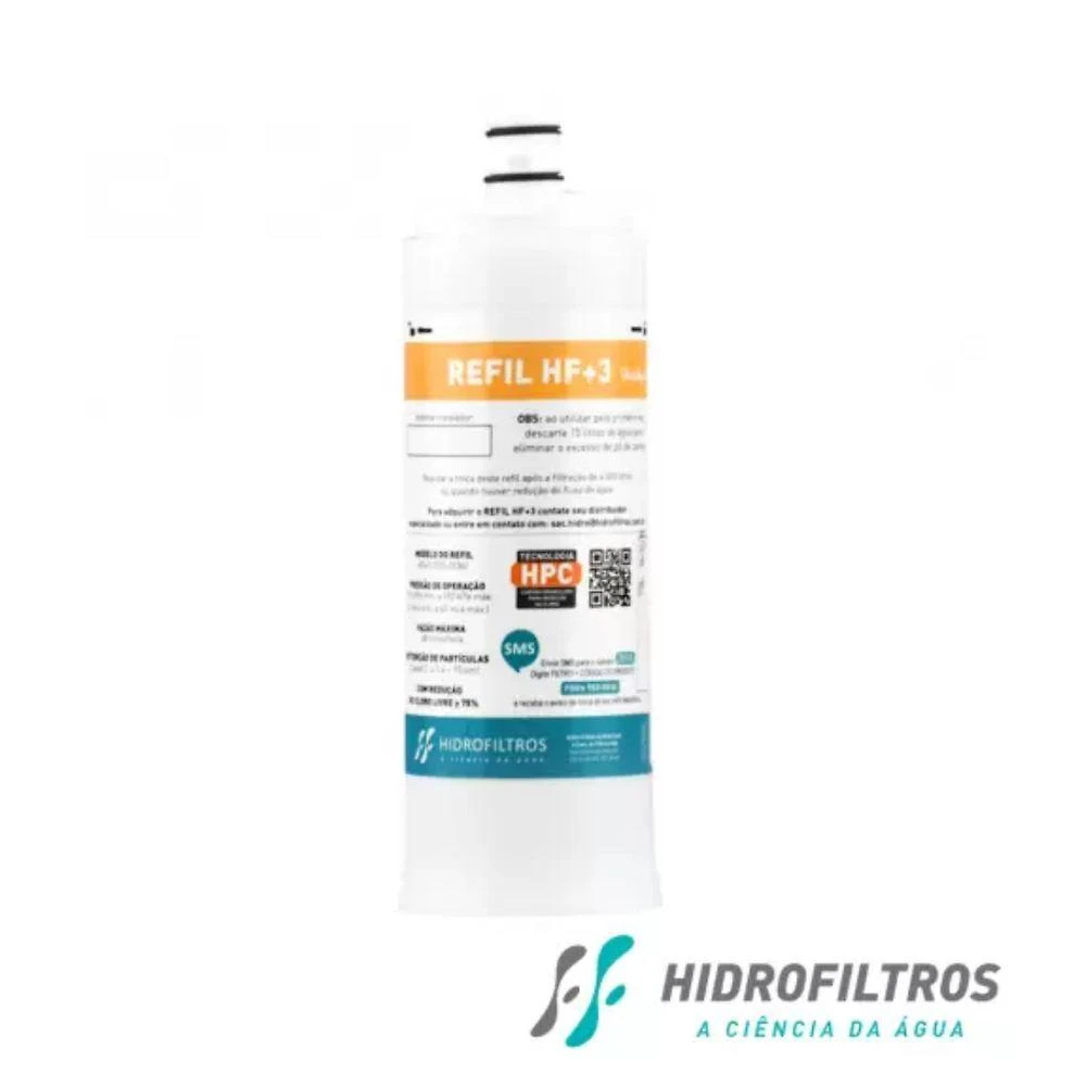 Refil Filtro HF+3 Hidrofiltros Compatível IBBL Immaginare PDF FRQ600 Expert PFN Bivolt Branco