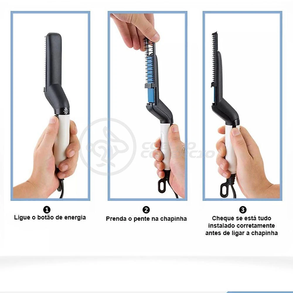 Prancha Alisadora Escova Modeladora Fb161 Bivolt