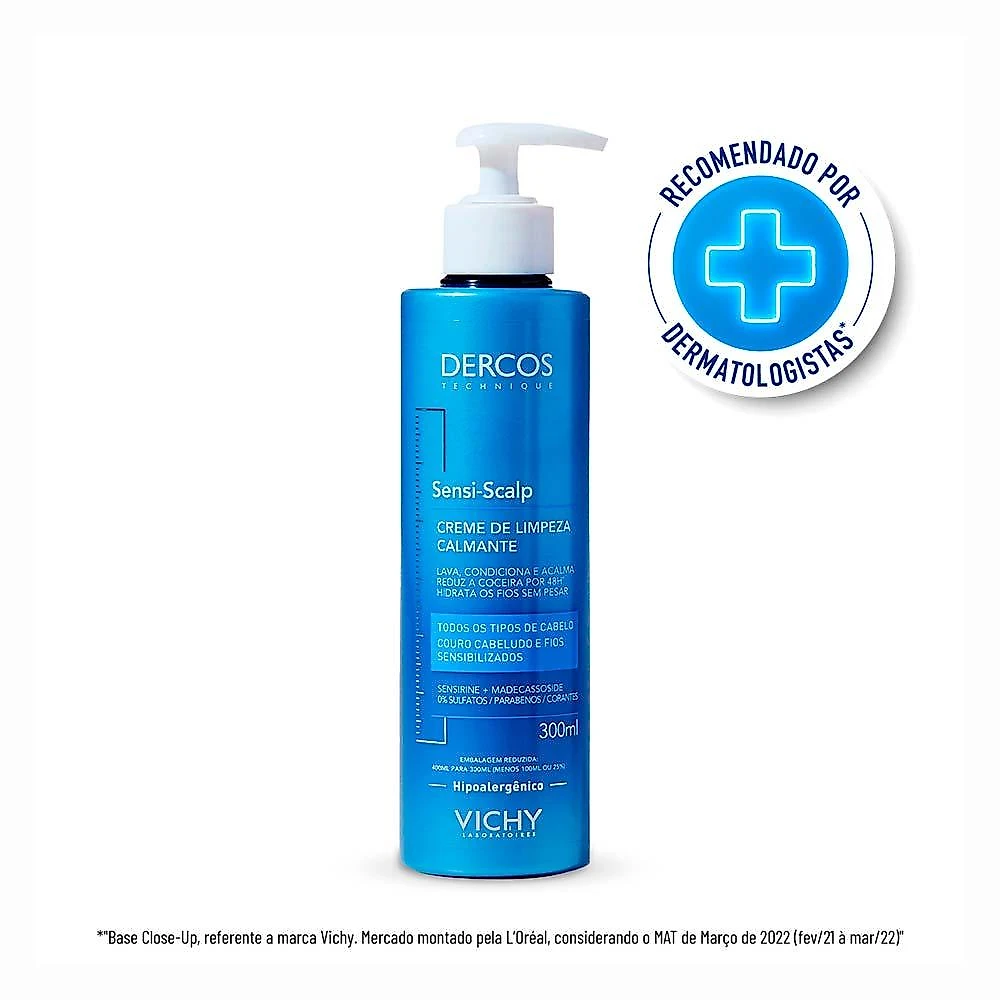 Creme de limpeza capitar vichy – sensi-scalp dercos 300ml