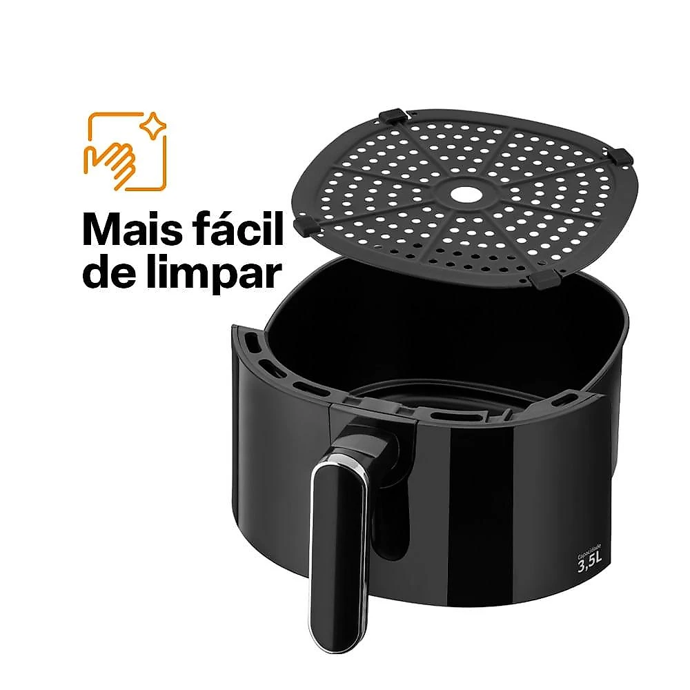 Air fryer multi 3,5 litros 127v-1500w temperatura de 80 a 200ºc - go213 preto - 127v