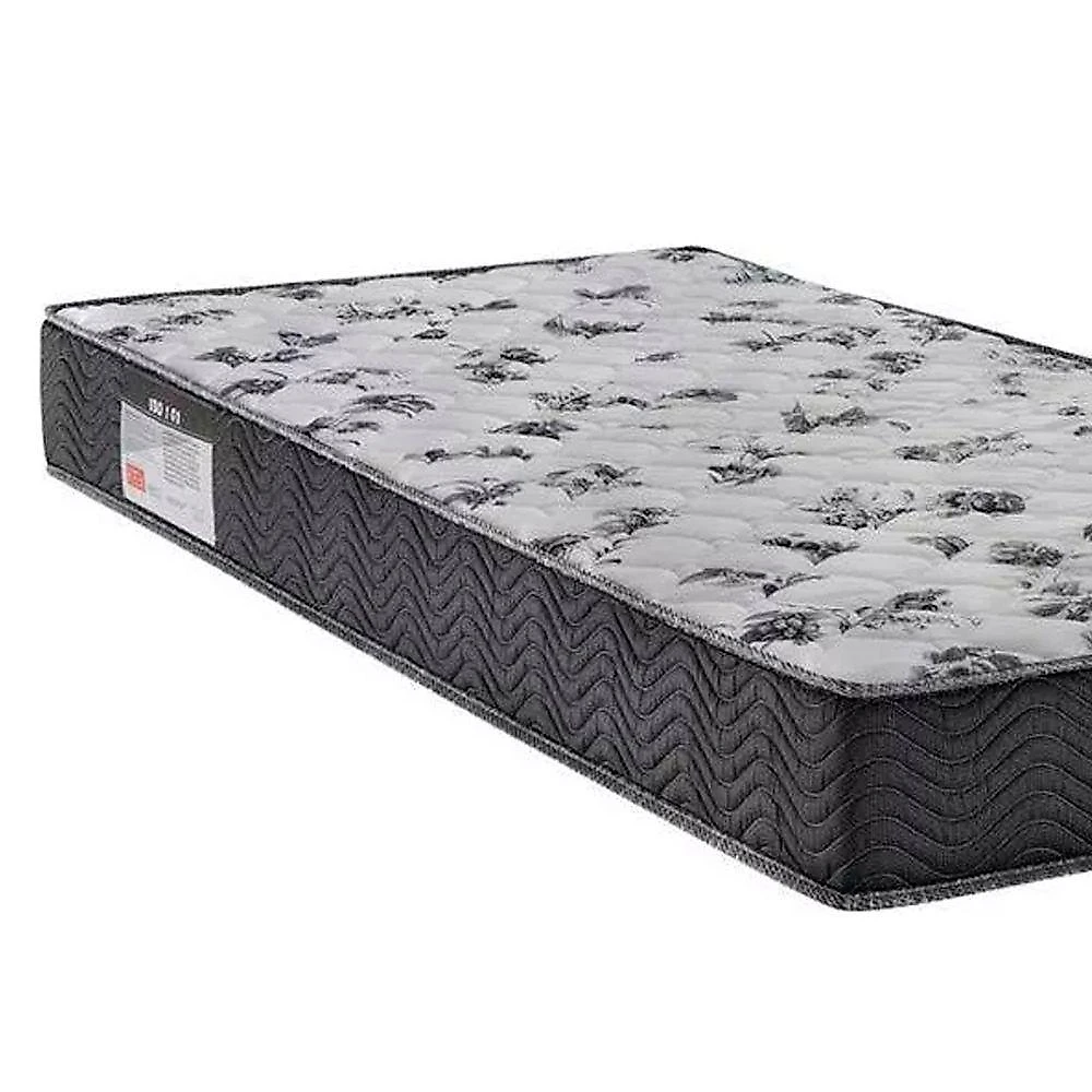 Cama Box Solteiro Sintético + Colchão De Espuma D33 - - 88cm Branco