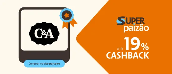 C&A COM ATÉ 19% DE CASHBACK