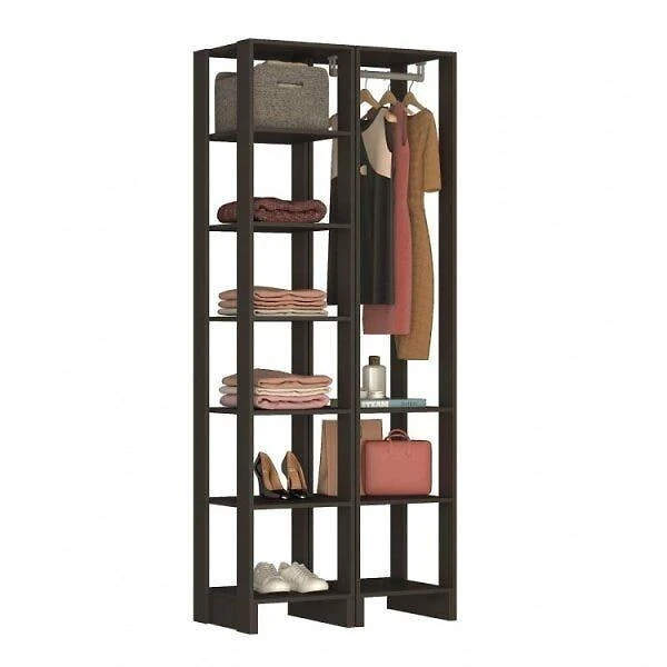 Guarda-Roupa Closet 2 Peças 1 Cabideiro e 9 Nichos Yes