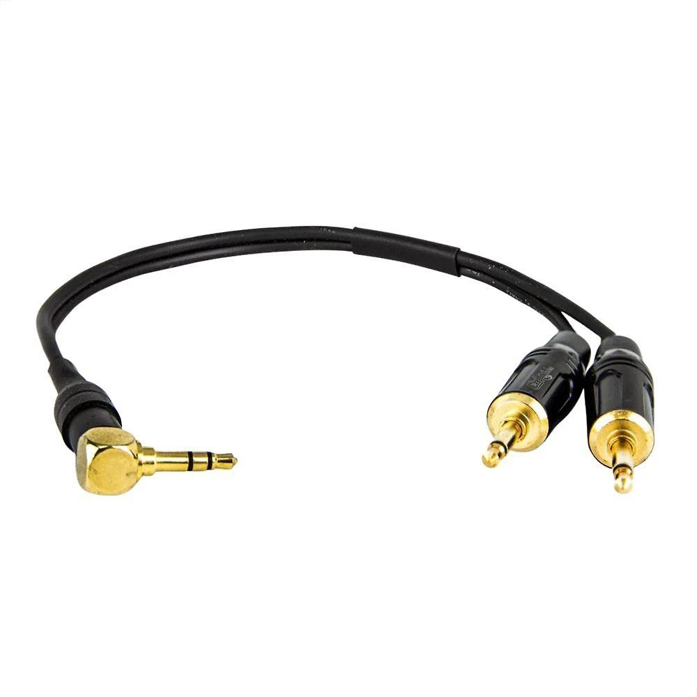 Cabo Adaptador P2 90° Graus Para 2 P2 Mono - 80 Cm