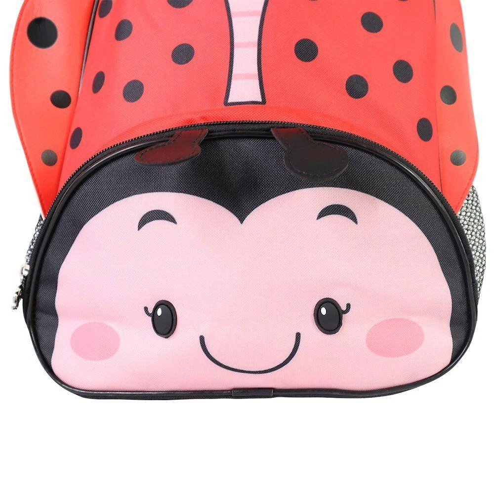 Mochila Infantil Clio Joaninha em Poliéster 31x25x12CM Vermelho com Alças Acolchoadas para Crianças