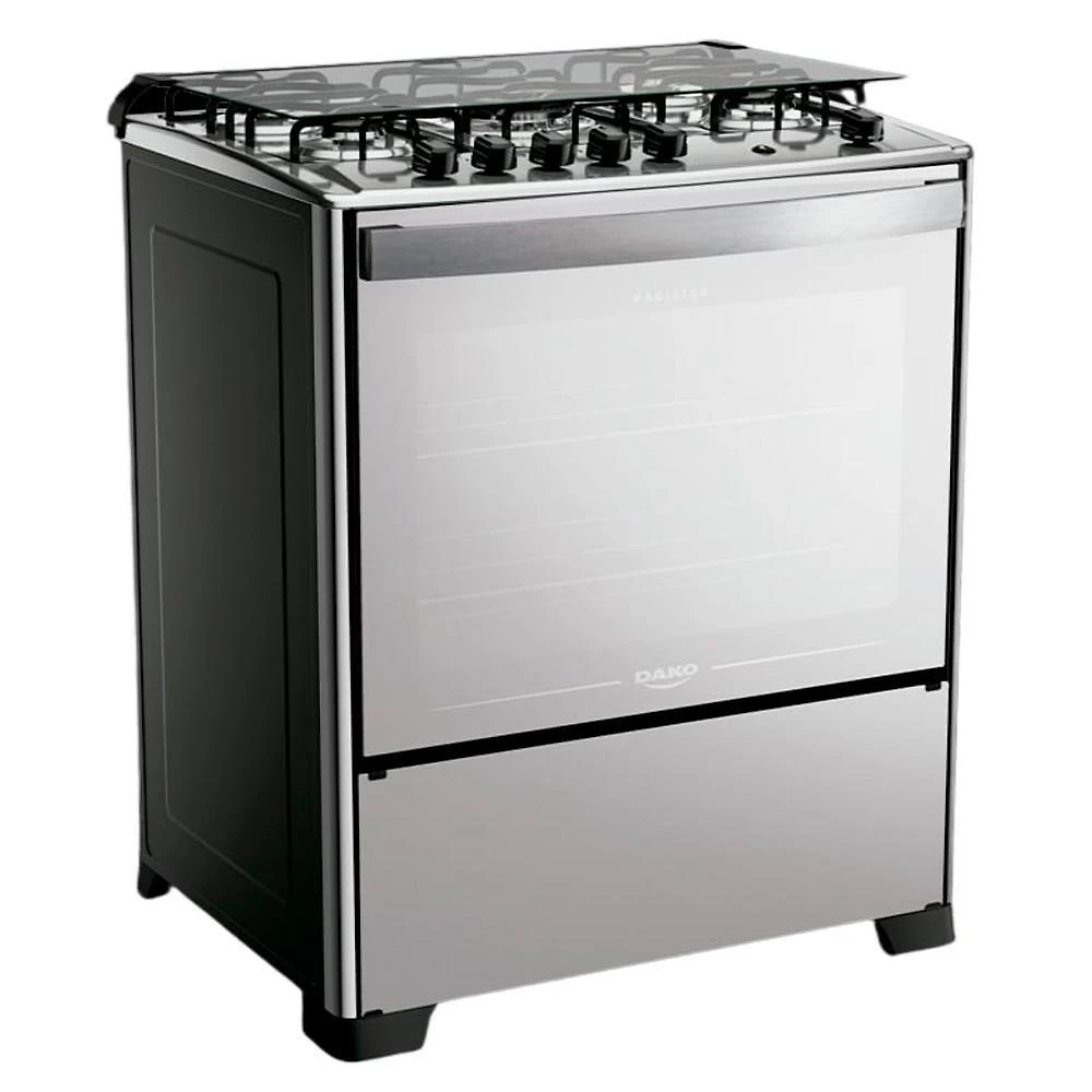 Fogão Dako Magister Style 5 Bocas Com Tripla Chama E Acendimento Automático Inox Bivolt