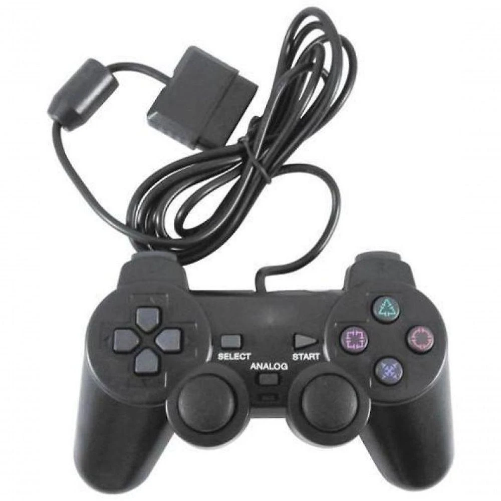 Controle Para Playstation 2 PS2 Com Fio - Cor Preto