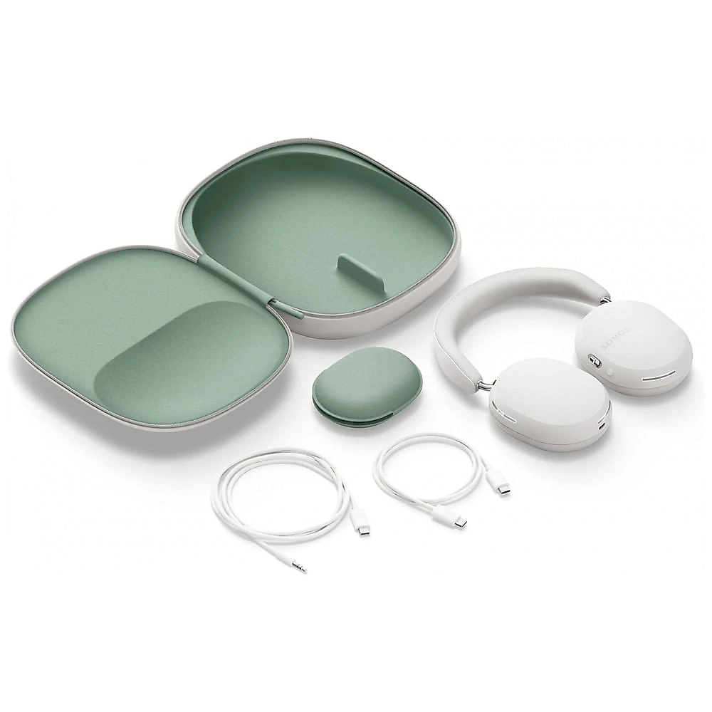 Sonos Ace Fones de Ouvido Sem Fio Over-Ear, Cancelamento Ativo de Ruído, Áudio Espacial Dolby Atmos, Bateria 30h - Preto / Branco