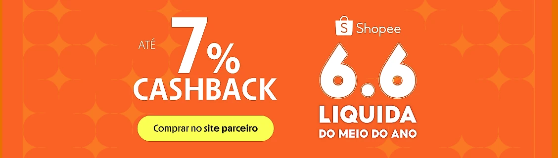 SHOPEE COM ATÉ 7% DE CASHBACK