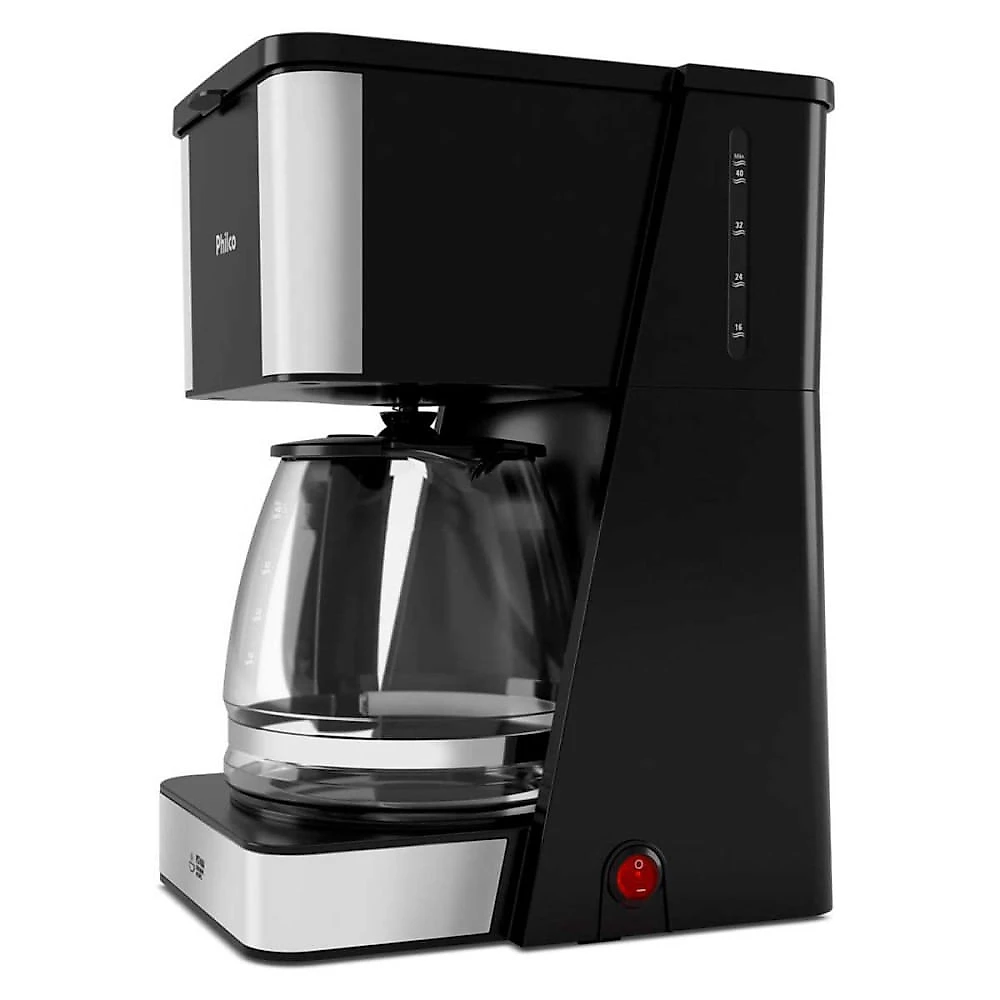 Cafeteira Philco 1,6L 950W 40 Cafezinhos PCF40A Preto e Inox - 110V