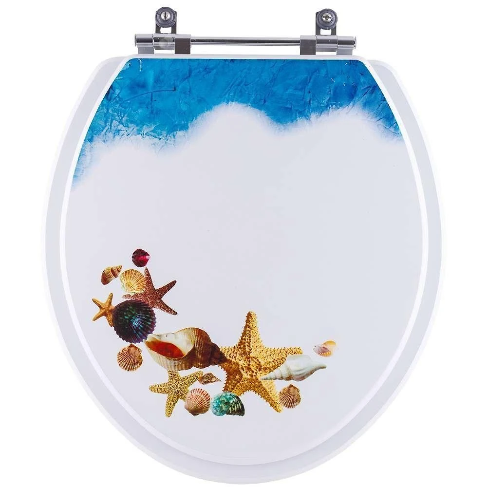Assento Sanitário Fundo do Mar Gardenia para Bacia Mari Oval MDF Fechamento Convencional Branco