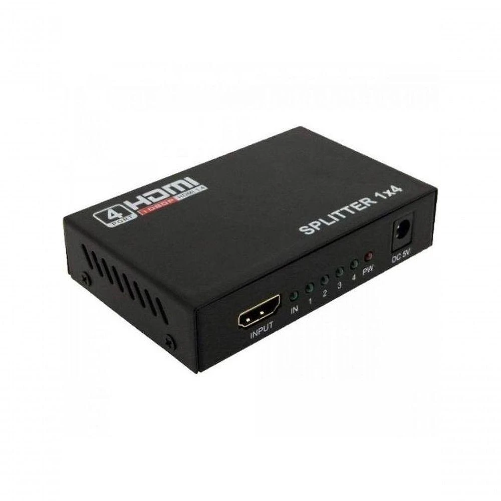 Divisor Hdmi Storm 1 Entrada X4 Saídas para Áudio e Vídeo em Quatro Telas Preto