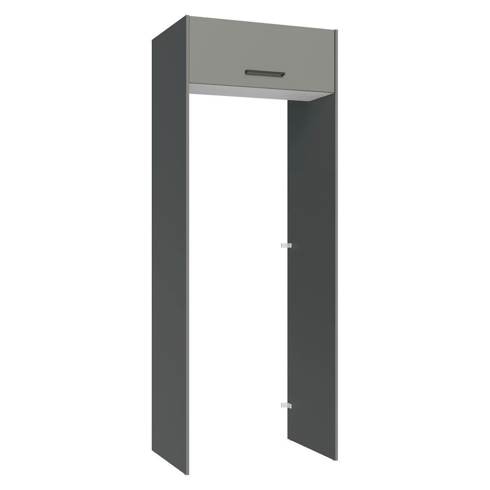 Porta-geladeira 83 Cm 1 Porta Basculante Cinza/branco/cinza Agata Madesa Cinza/branco/cinza