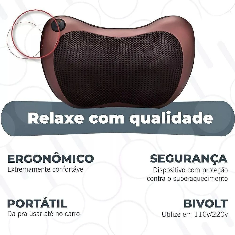 Almofada De Massagem Eletrônica Carro E Casa