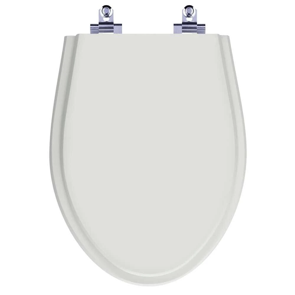 Assento Sanitário Absolute Sterling Silver Alongado Polipropileno Fechamento Suave Cinza Pontto