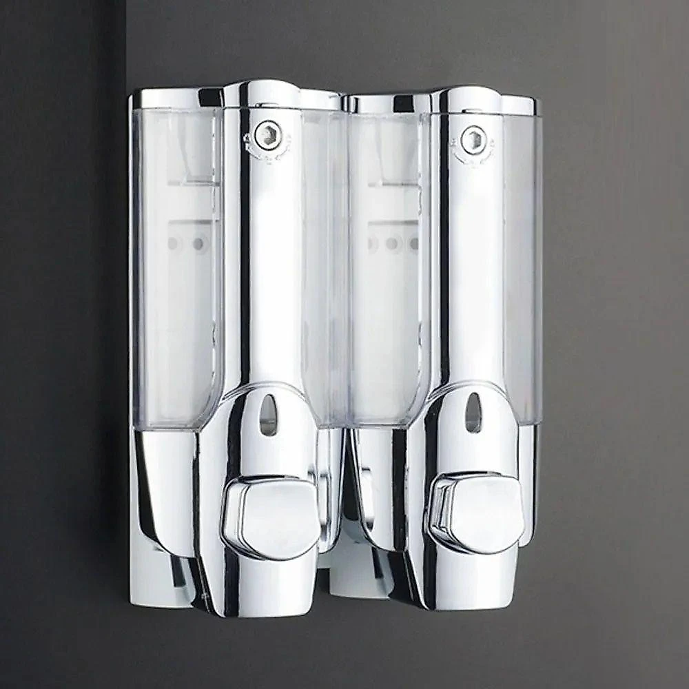 Dispenser Duplo Shampoo Sabonete Liquido Kit 10 Unidades Banheiro Hotel Casa Shopping Restaurante