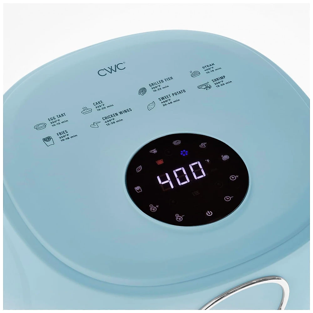 Fritadeira Elétrica Air Fryer COOK WITH COLOR Azul Ardósia 3,8L Cesta de Vidro 6 Programas 1200W 110V