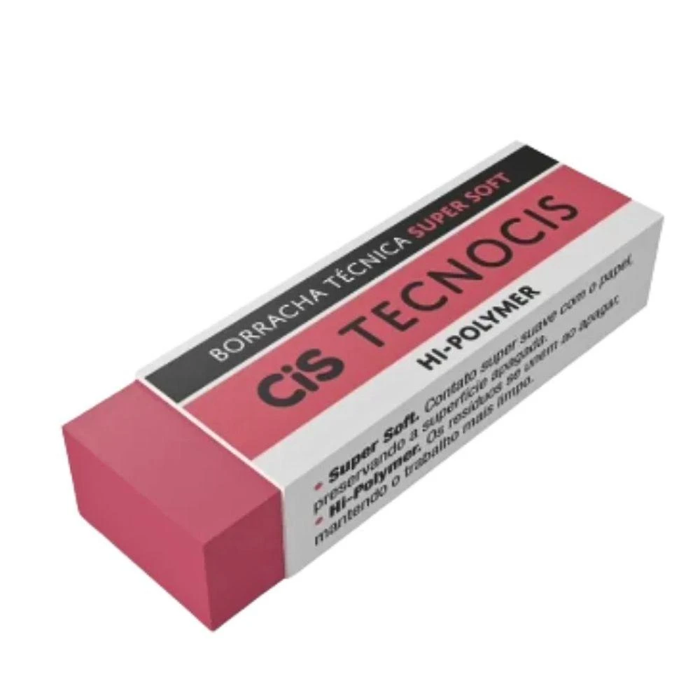 Borracha Técnica CIS Soft Touch com Material hi-polymer para Apagar sem Danificar o Papel Vermelho