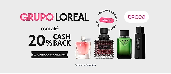 Epoca com até 20% de cashback