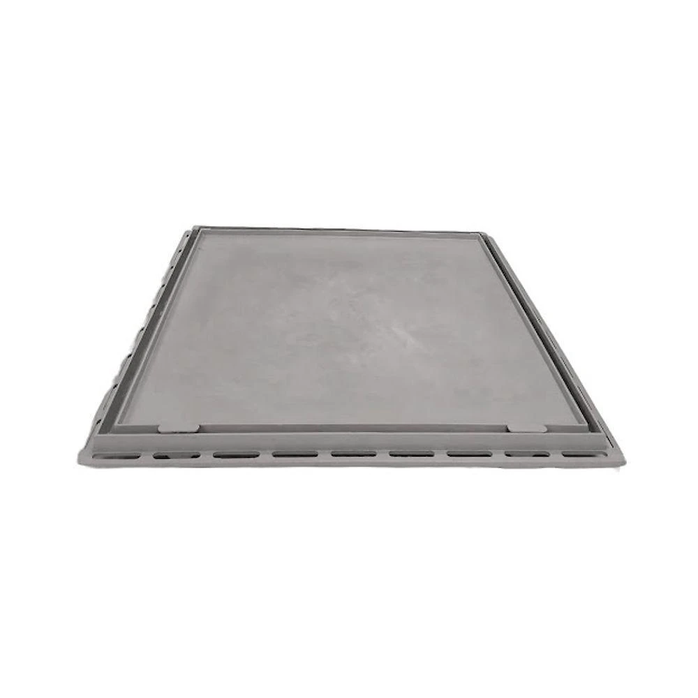 Tampa para Casa de Máquinas de Piscina Rebaixada Grelha Invisível 90x90cm Cinza Industria São Jose