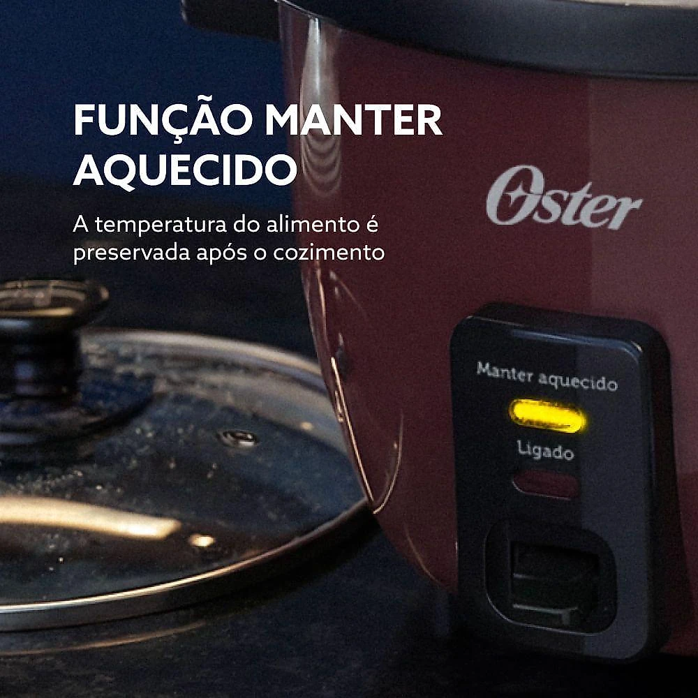 Panela Elétrica De Arroz 1L Oster Bordô 220V