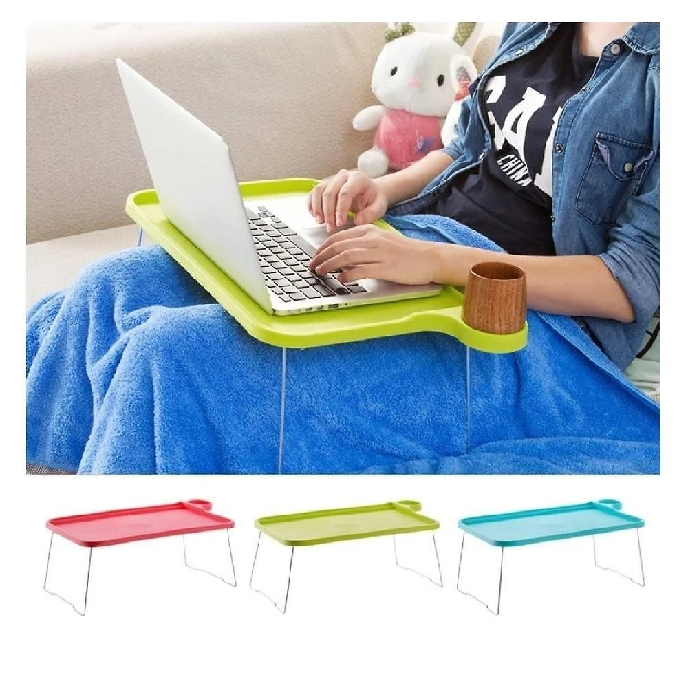 Mesa para Notebook 6677 com Suporte Portátil e Bandeja para Estudo Rosa Facilita