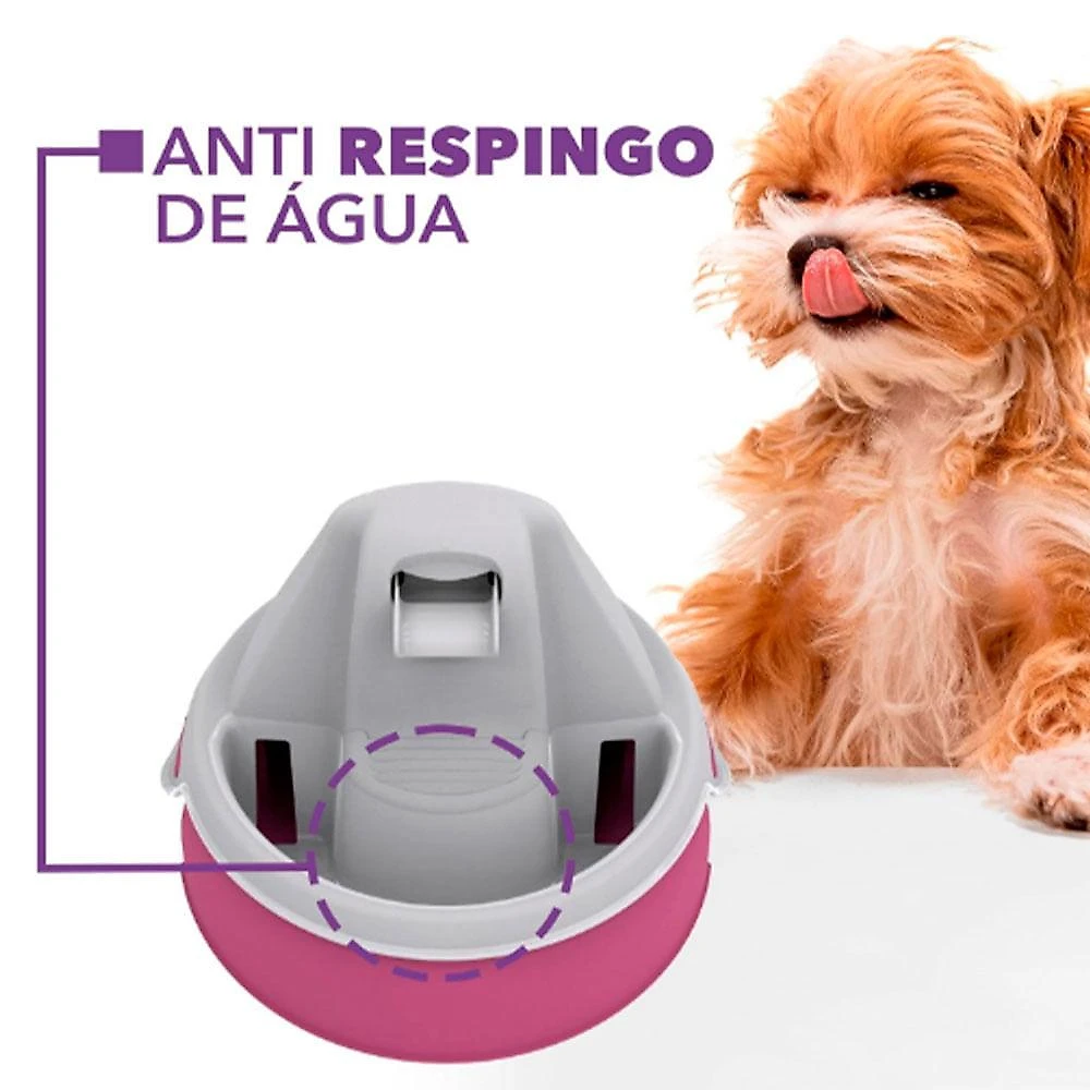 Fonte de Água aqua flow para cães e gatos cinza - amicus