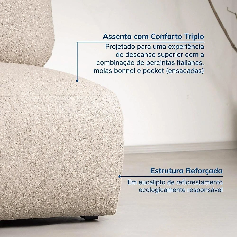 Sofá Modular Sumiê 80cm Direito Orla CabeCasa MadeiraOriginals Sofá Modular Sumiê 80cm Direito Orla Cabecasa Madeiramadeira Areia