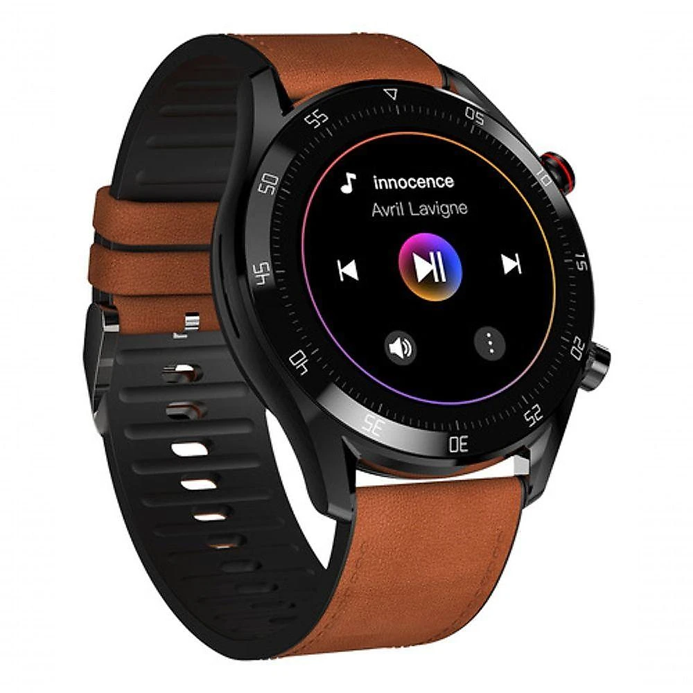 Smartwatch Philco PSW02PM Hit Wear 45mm 1,2 Preto Bluetooth Cor Da Pulseira Marrom