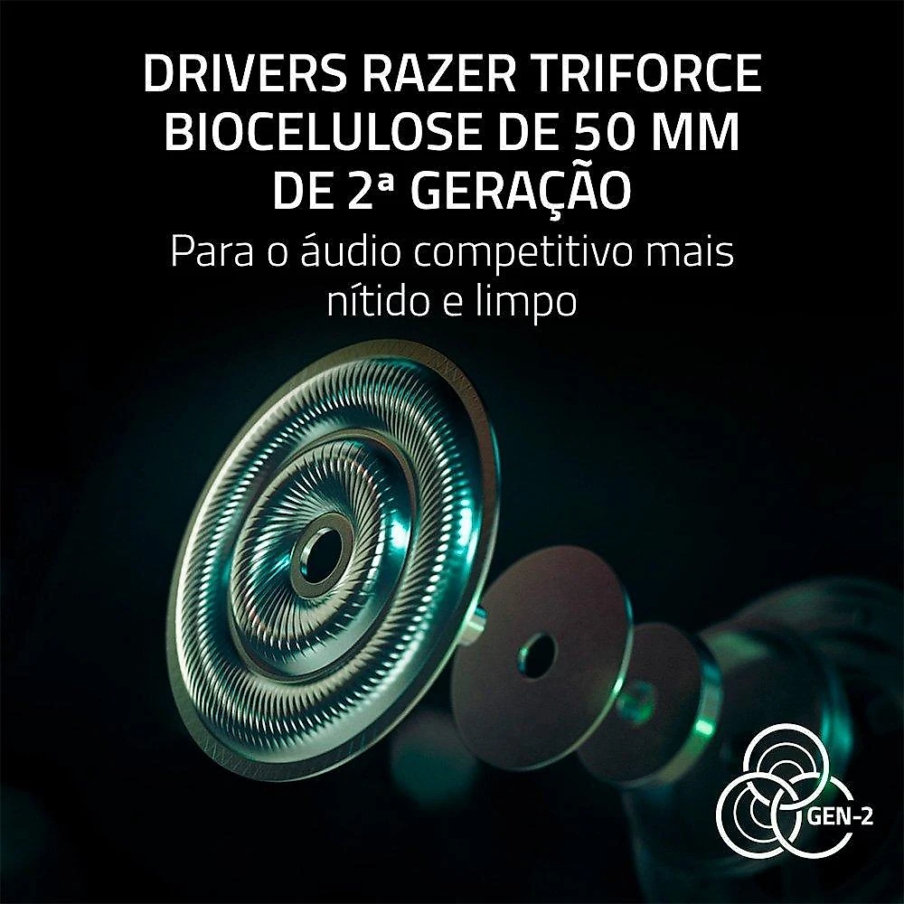 Headset Sem Fio Gamer Razer Blackshark V3 Pro, Edição Counter-Strike 2, ANC, Drivers 50mm, Preto - RZ04-05400800
