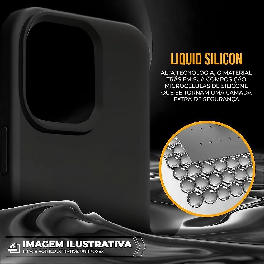 Kit Capa Silicon Premium E Película Hydrogel Hd Para Iphone 16 Pro Max - Gshield