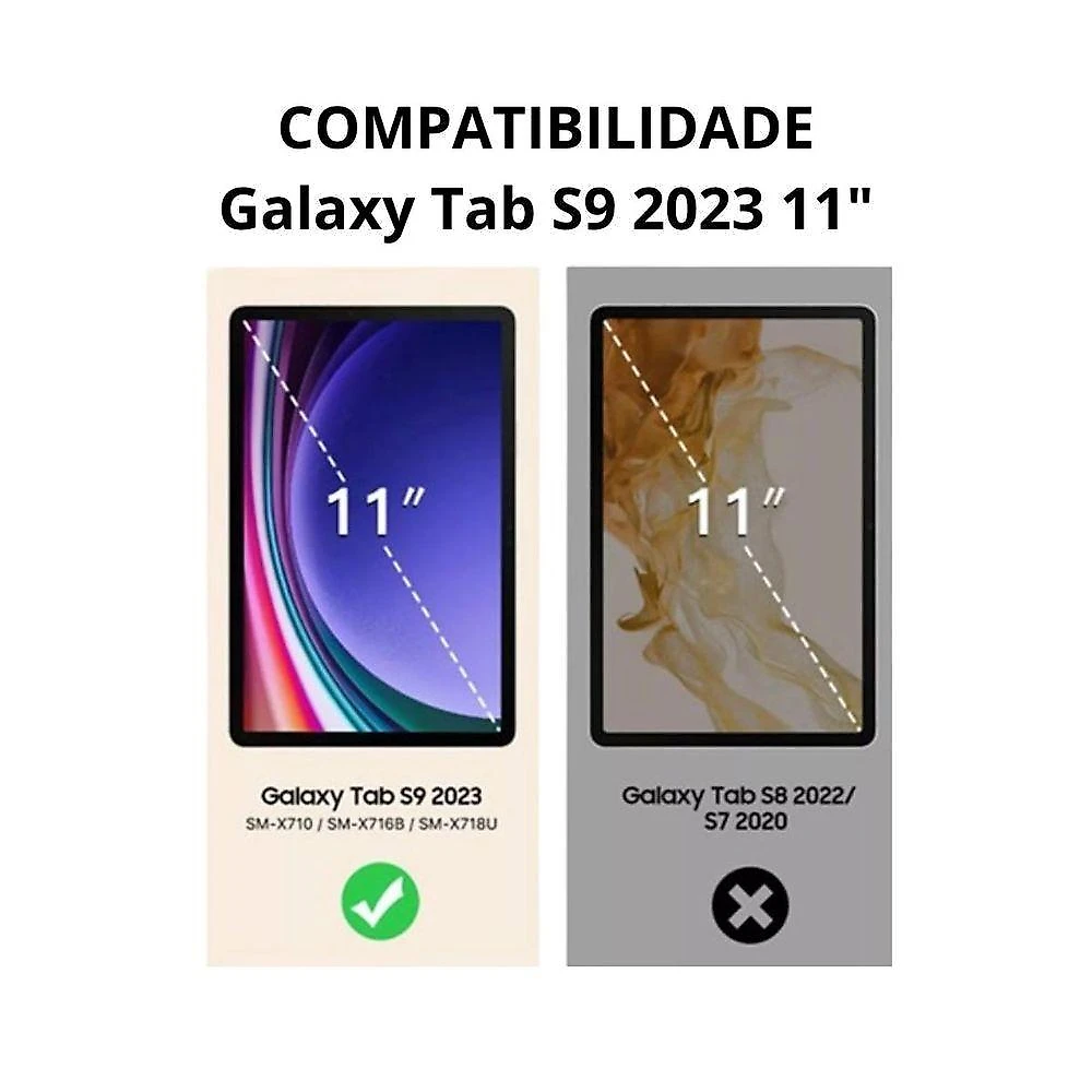 Capa Para Tablet S9 Tela 11" Polegadas Giratoria 360 Graus