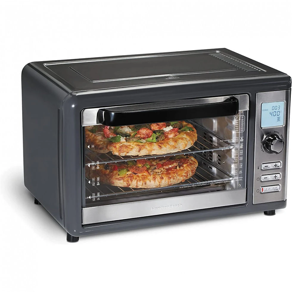 Forno Elétrico de Bancada com Grande Capacidade para até 2 Pizzas, 110V 1800W, Hamilton Beach