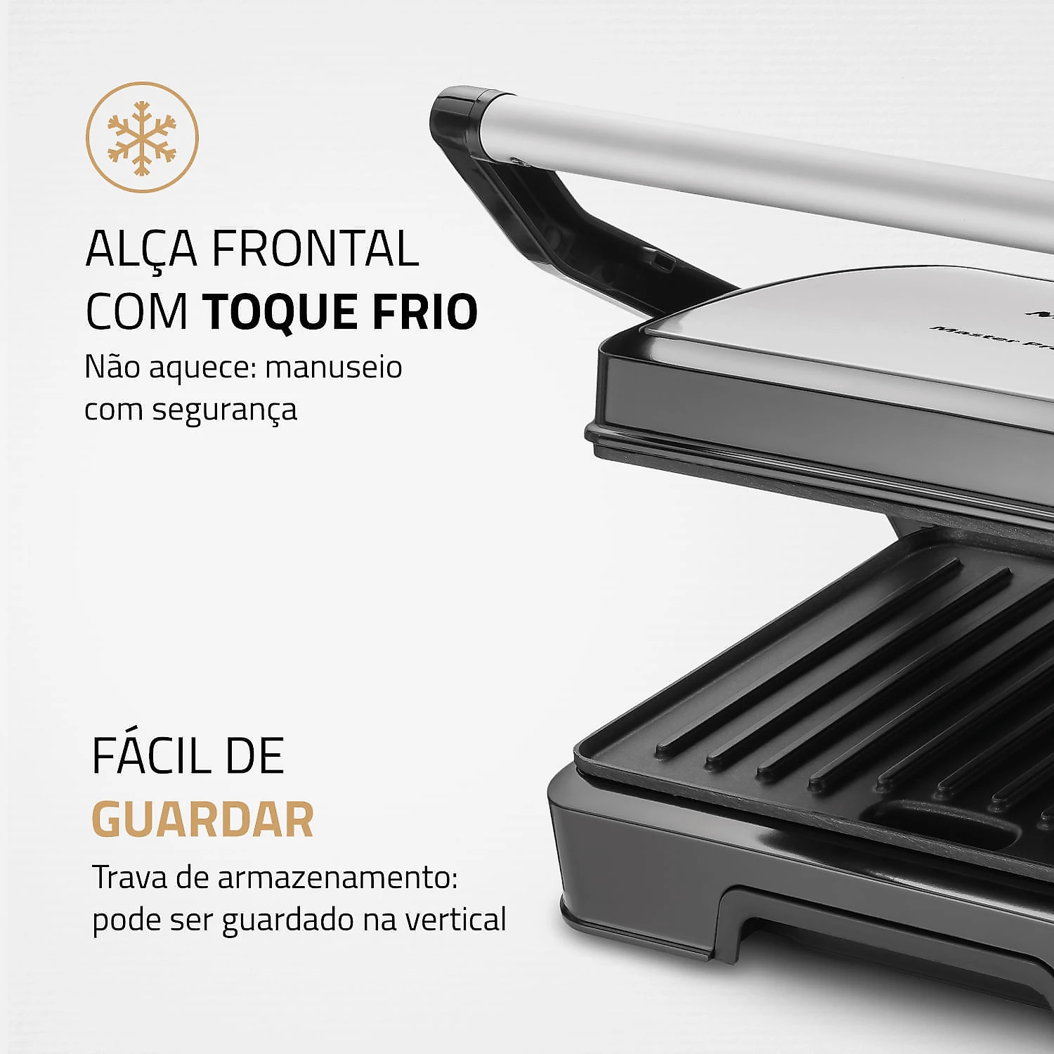 Master Press Duo 180  Mondial Preto/Inox PG-01-180 PRESS GRILL PG-01-180 127V/60HZ