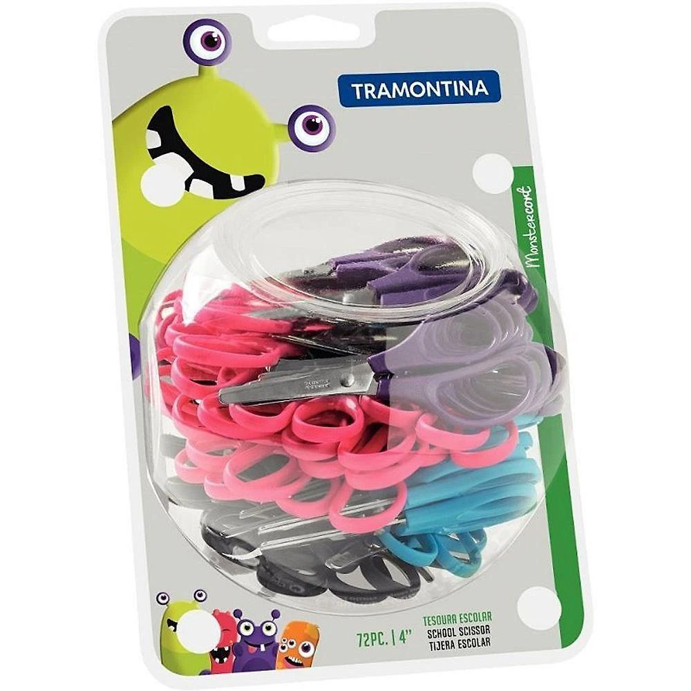 Tesoura Escolar Tramontina Supercort Monster 10cm 72 Unidades