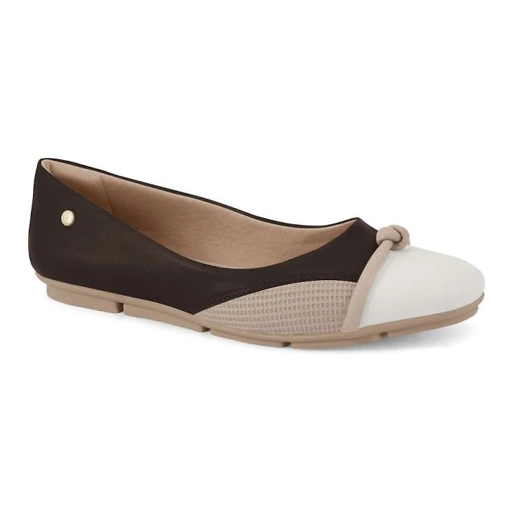 Sapatilha Comfortflex Feminina - Marronbcopto - MARRON/BCO/PTO