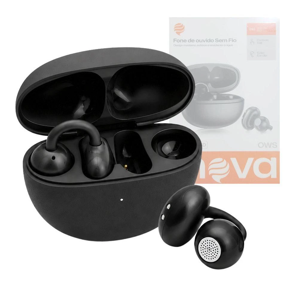 Fone de Ouvido sem Fio Bluetooth Inova FON-13025D Open-Ear com Som Espacial Aprimorado Preto