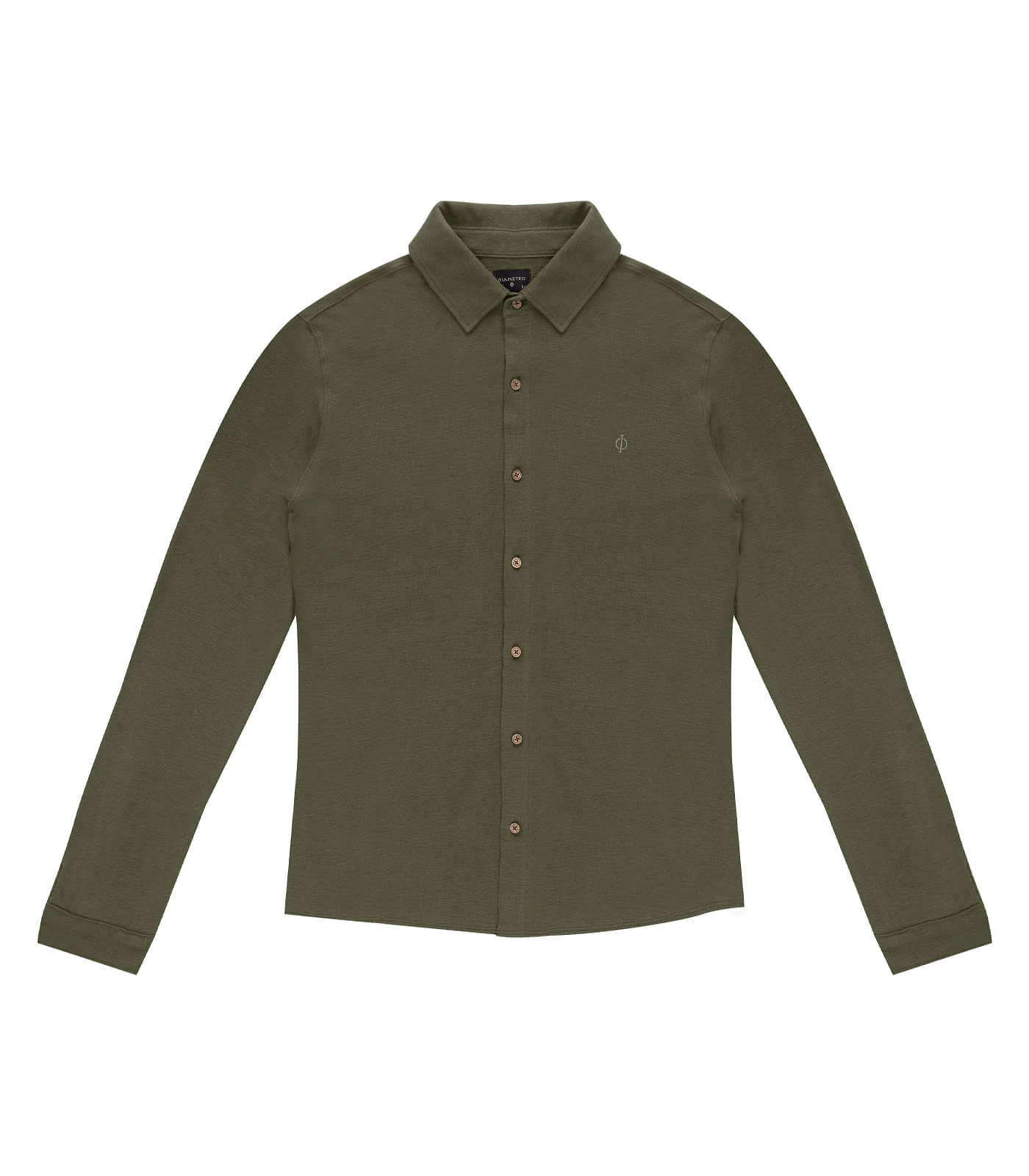 Camisa Masculina Manga Longa Moletinho Diametro Verde
