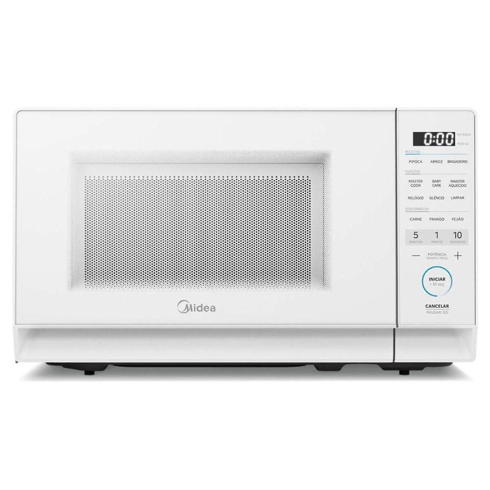 Microondas 20 Litros Mastercook Com Display Digital Midea Branco 110V