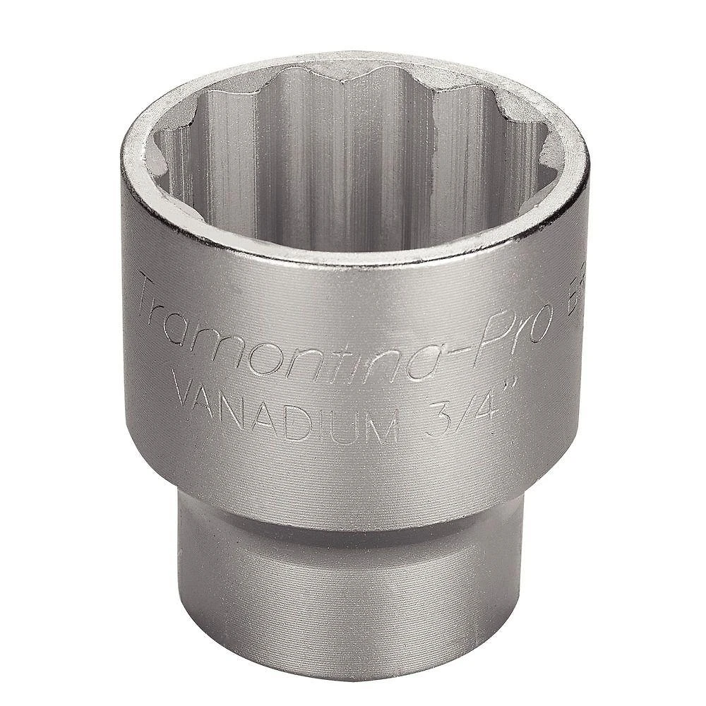 Soquete Estriado Aço Cromo Vanádio 48mm Encaixe 3-4pol Tramontina Pro Tramontina
