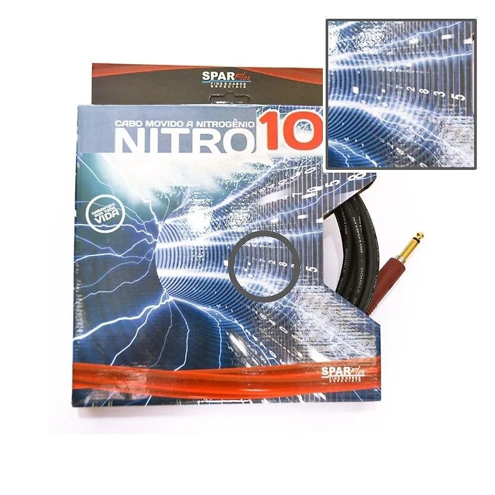 Cabo para Teclado Nitro 100 7m Extensão Flexível Preto Sparflex