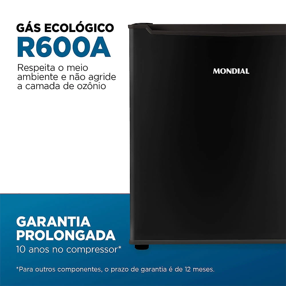 Frigobar Mondial 46L Porta Reversível Preto FGB-01-B50 110