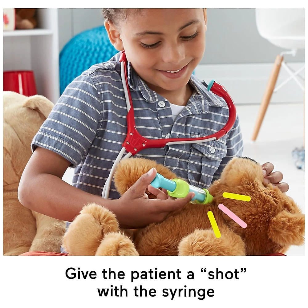 Kit Médico Brinquedo Fisher-Price 7 Peças para Fantasia e Roleplay Pré-Escolar 3+ Anos