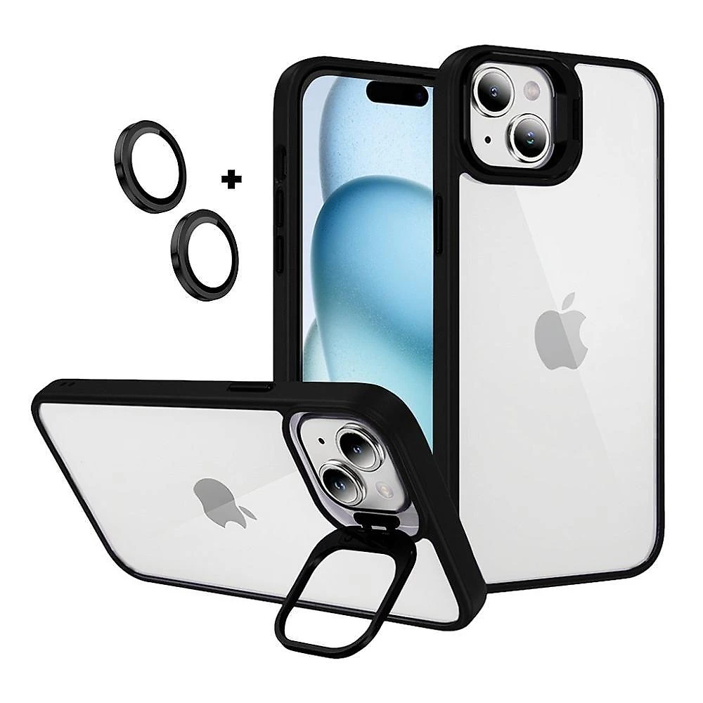 Kit Capa Gravity Preta E Pelicula Ultra Glass Para Iphone 15 - Gshield